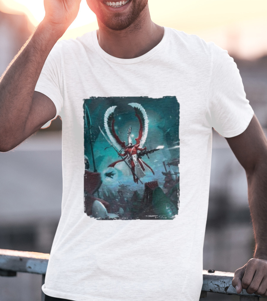 Warhammer 40 000 Aeldari Avatar Epic Battle Wings Fantasy Science Fiction T-Shirt