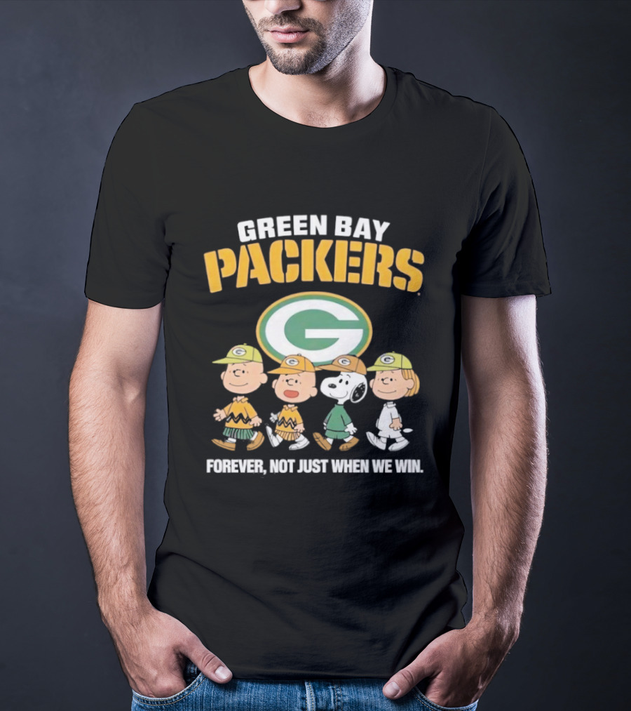 Green Bay Packers Peanuts Abbey Road Forever Not Just When We Win T-Shirt