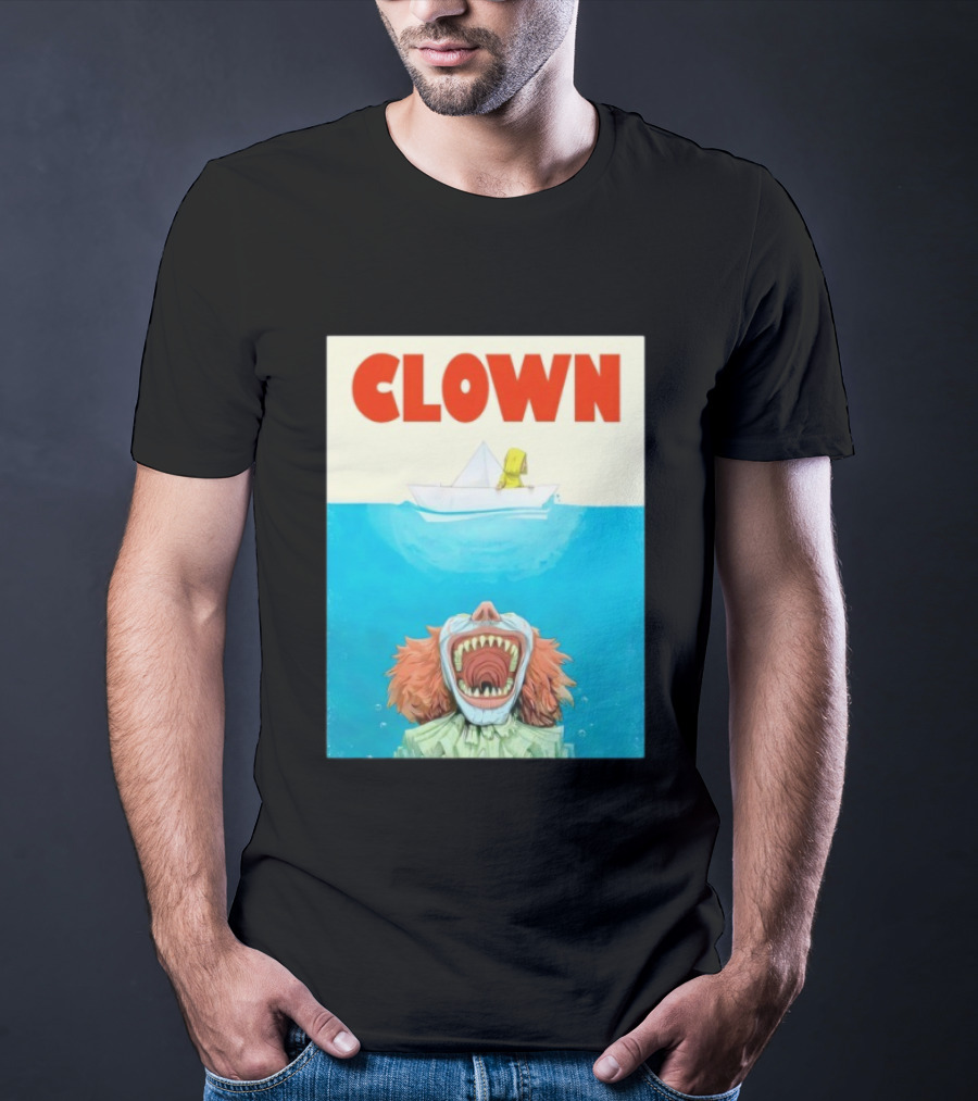 Halloween Jaws Inspired Clown Parody Horror Movie T-Shirt