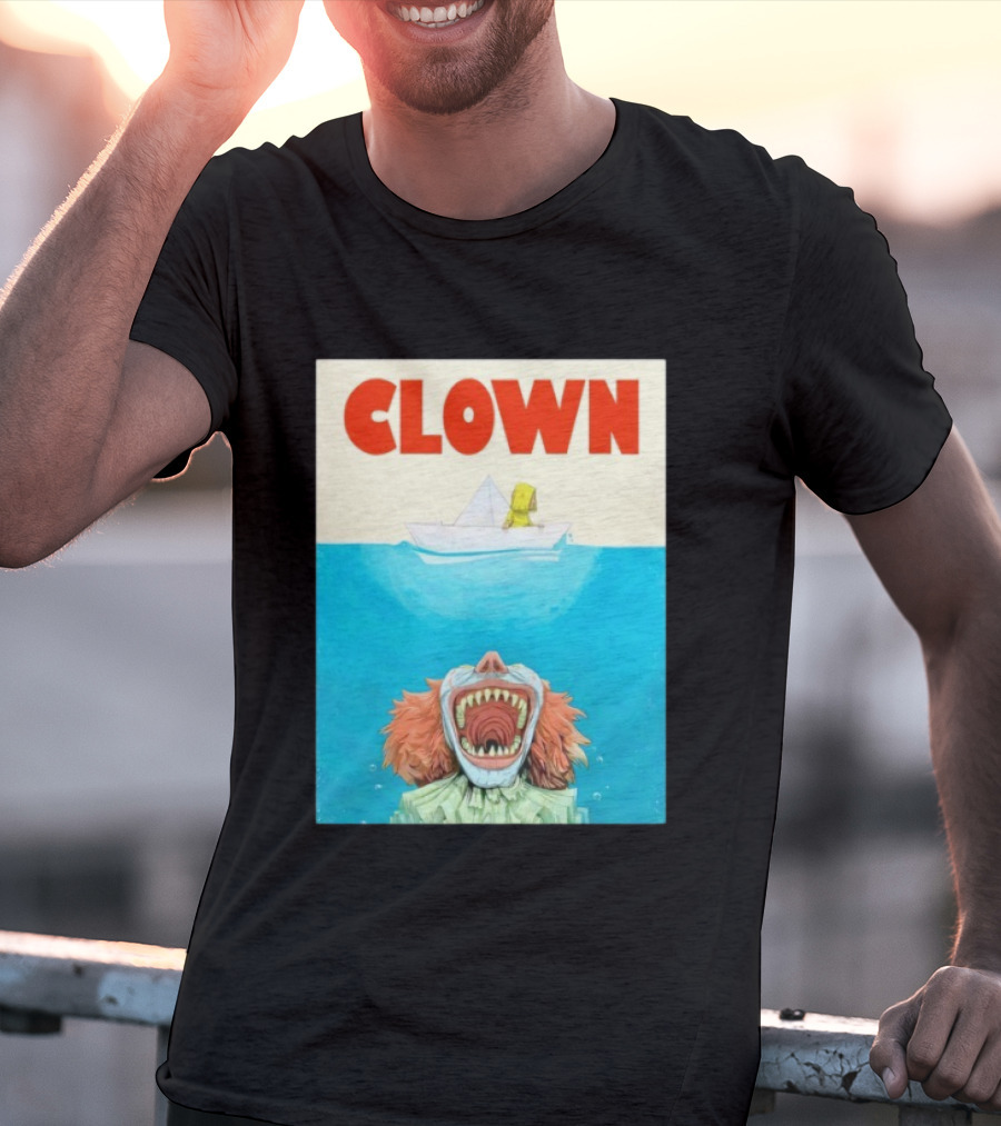 Halloween Jaws Inspired Clown Parody Horror Movie T-Shirt