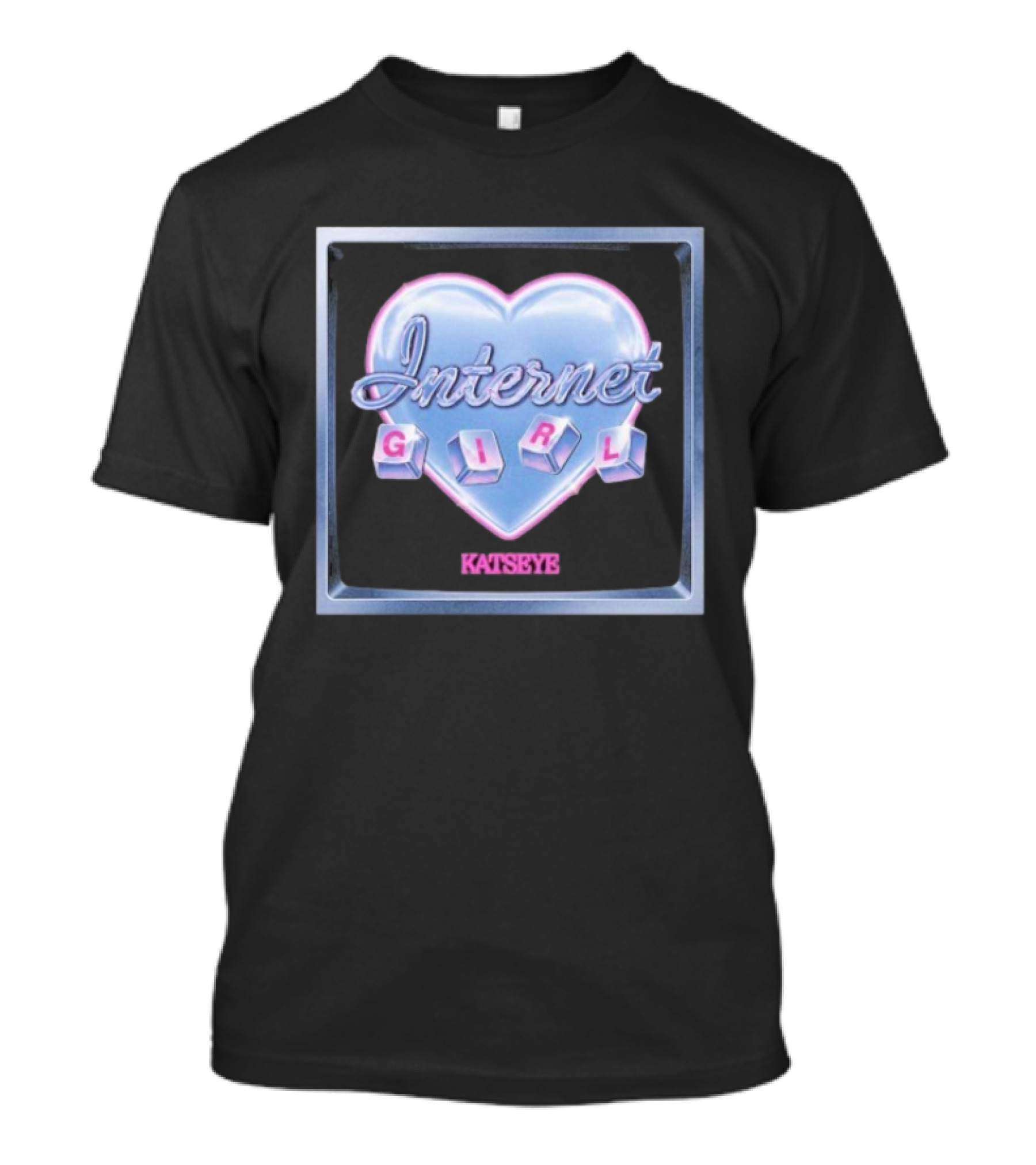 Katseye Internet Girl Heart Vintage Aesthetic Blocks T-Shirt