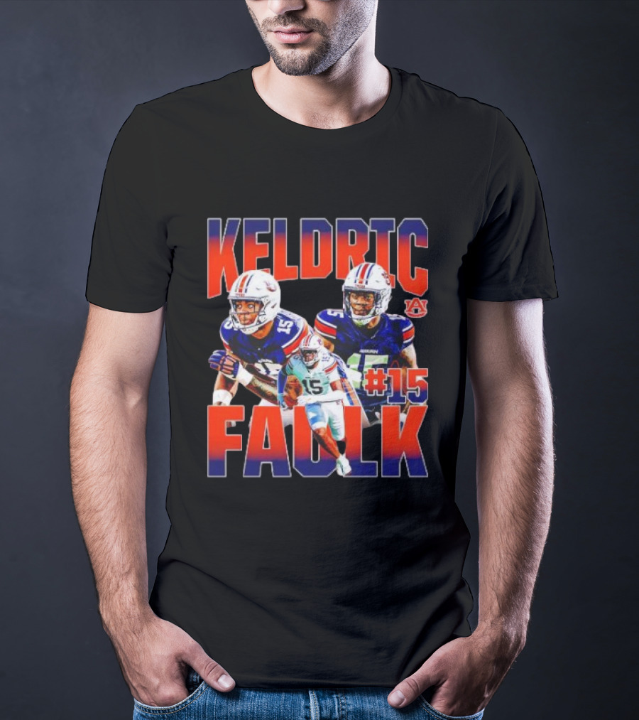 Keldric Faulk Auburn Football #15 NCAA Tigers T-Shirt