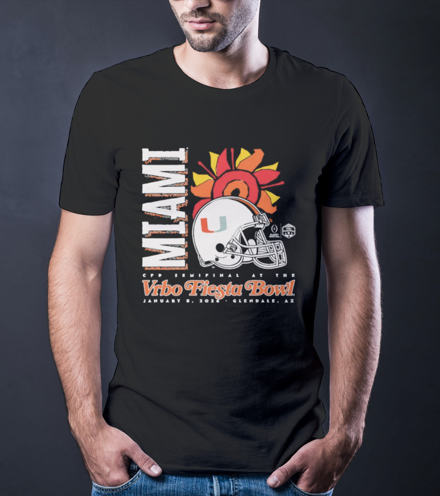 Miami 2026 CFP Semifinal Vrbo Fiesta Bowl January 1 Glendale Arizona T-Shirt