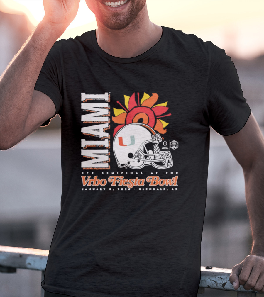 Miami 2026 CFP Semifinal Vrbo Fiesta Bowl January 1 Glendale Arizona T-Shirt