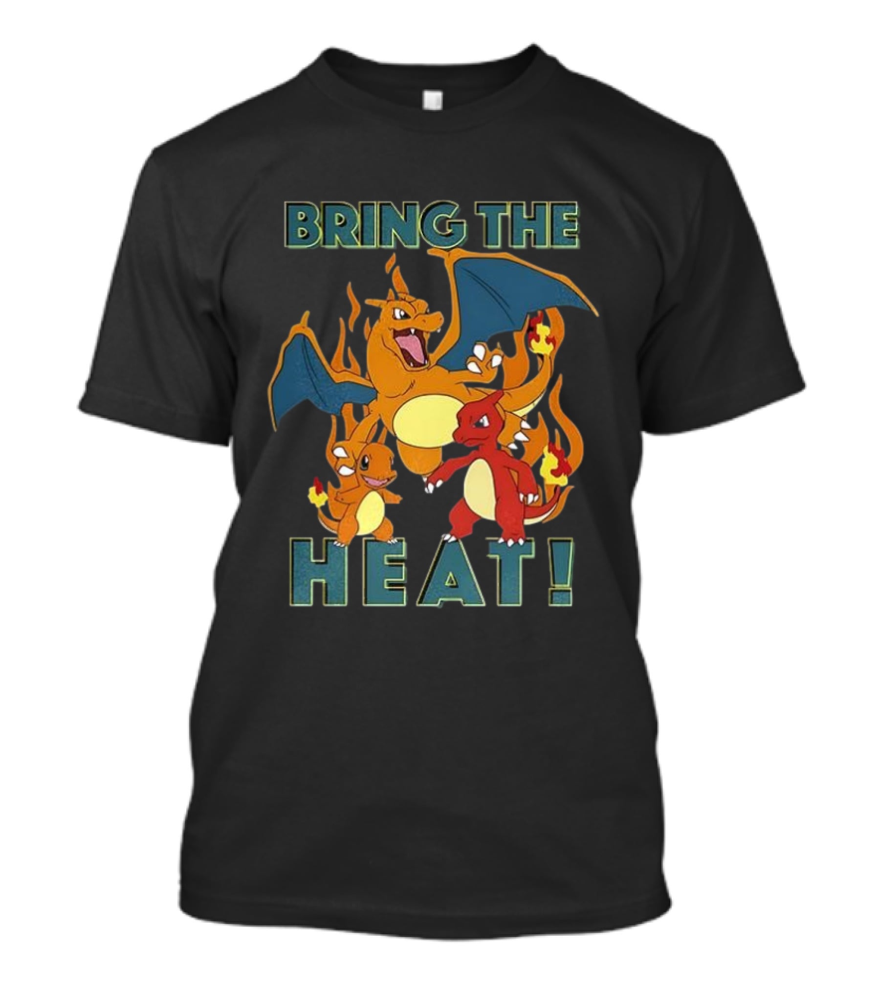 Bring The Heat Charizard Charmander Pokémon Characters T-Shirt