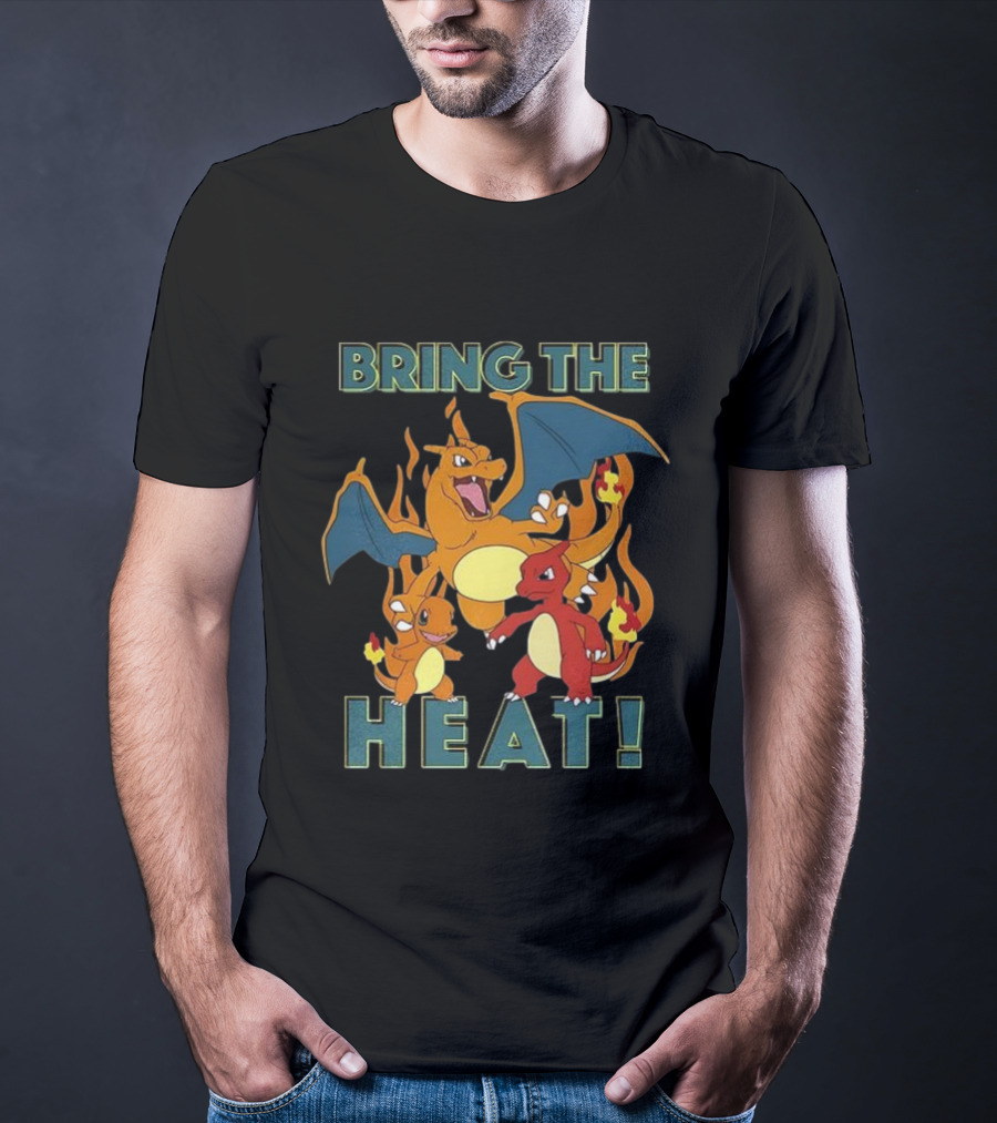 Bring The Heat Charizard Charmander Pokémon Characters T-Shirt