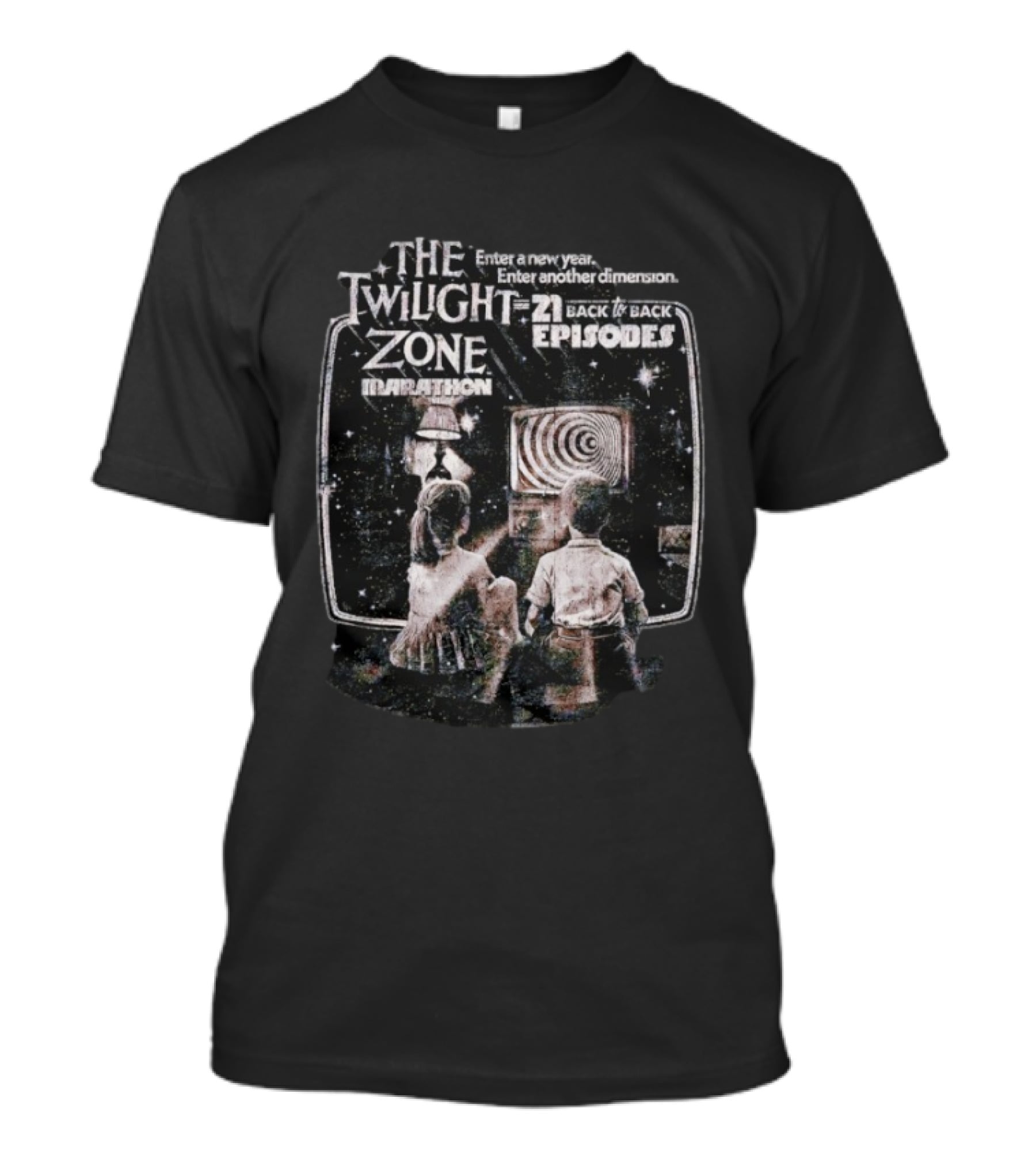 The Twilight Zone Marathon 21 Back To Back Episodes Enter A New Year Enter Another Dimension T-Shirt
