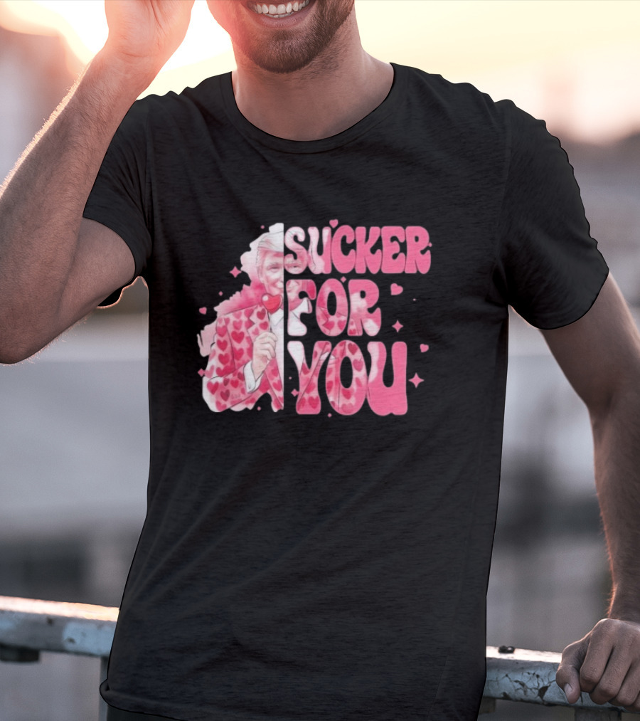 Sucker For You Valentine Suit Hearts Lollipop T-Shirt