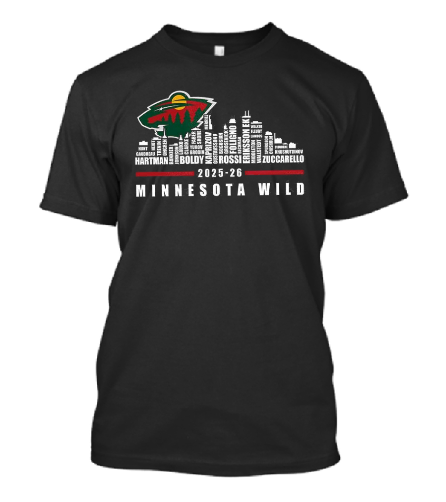 Minnesota Wild 2025 2026 Skyline T-Shirt