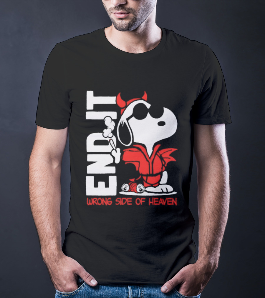 Snoopy End It Wrong Side Of Heaven Red Devil Suit T-Shirt