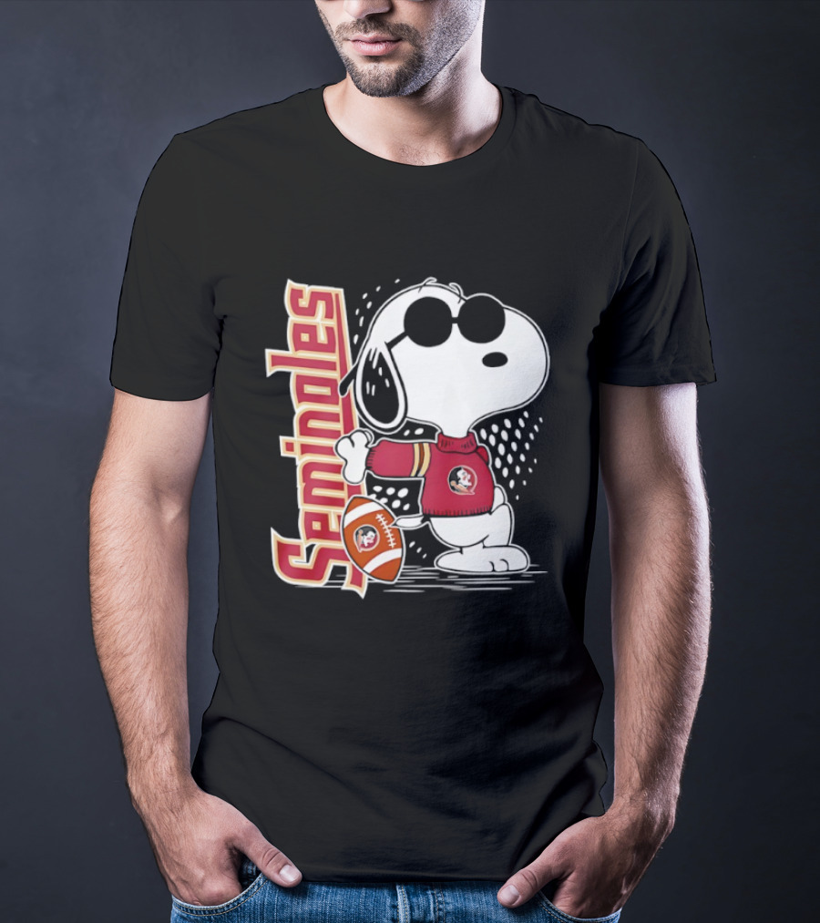 Seminoles Snoopy Joe Cool Football Fan Gear T-Shirt