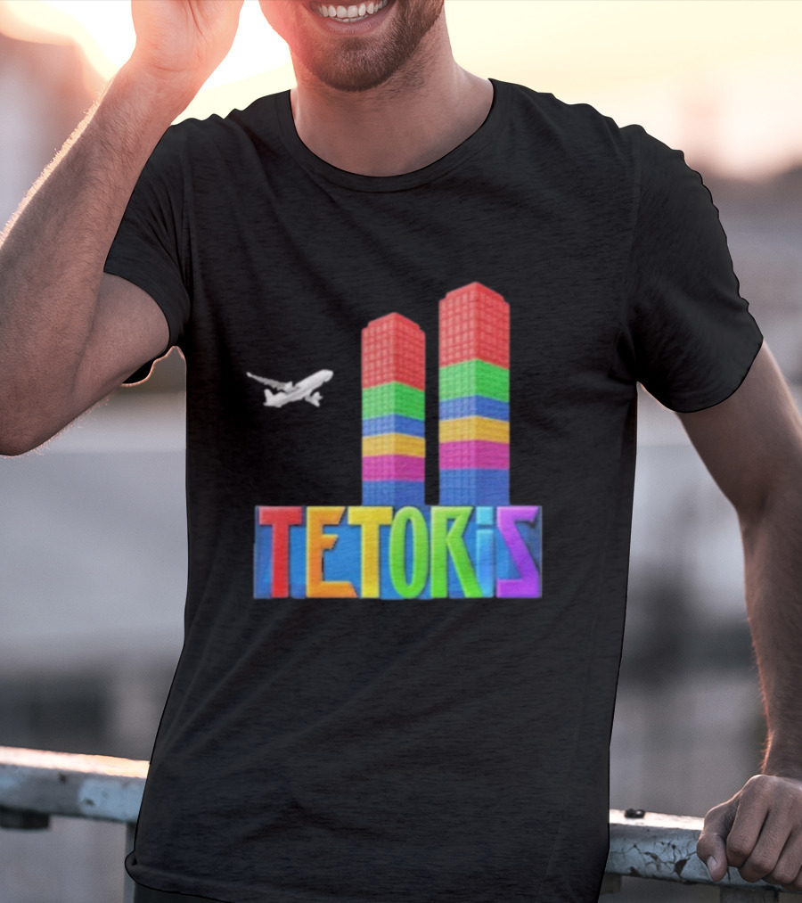 Tetoris Block Towers And Plane T-Shirt