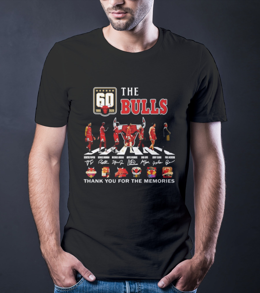 Chicago Bulls 60th Anniversary Legendary Players Staff Thank You For The Memories T-Shirt