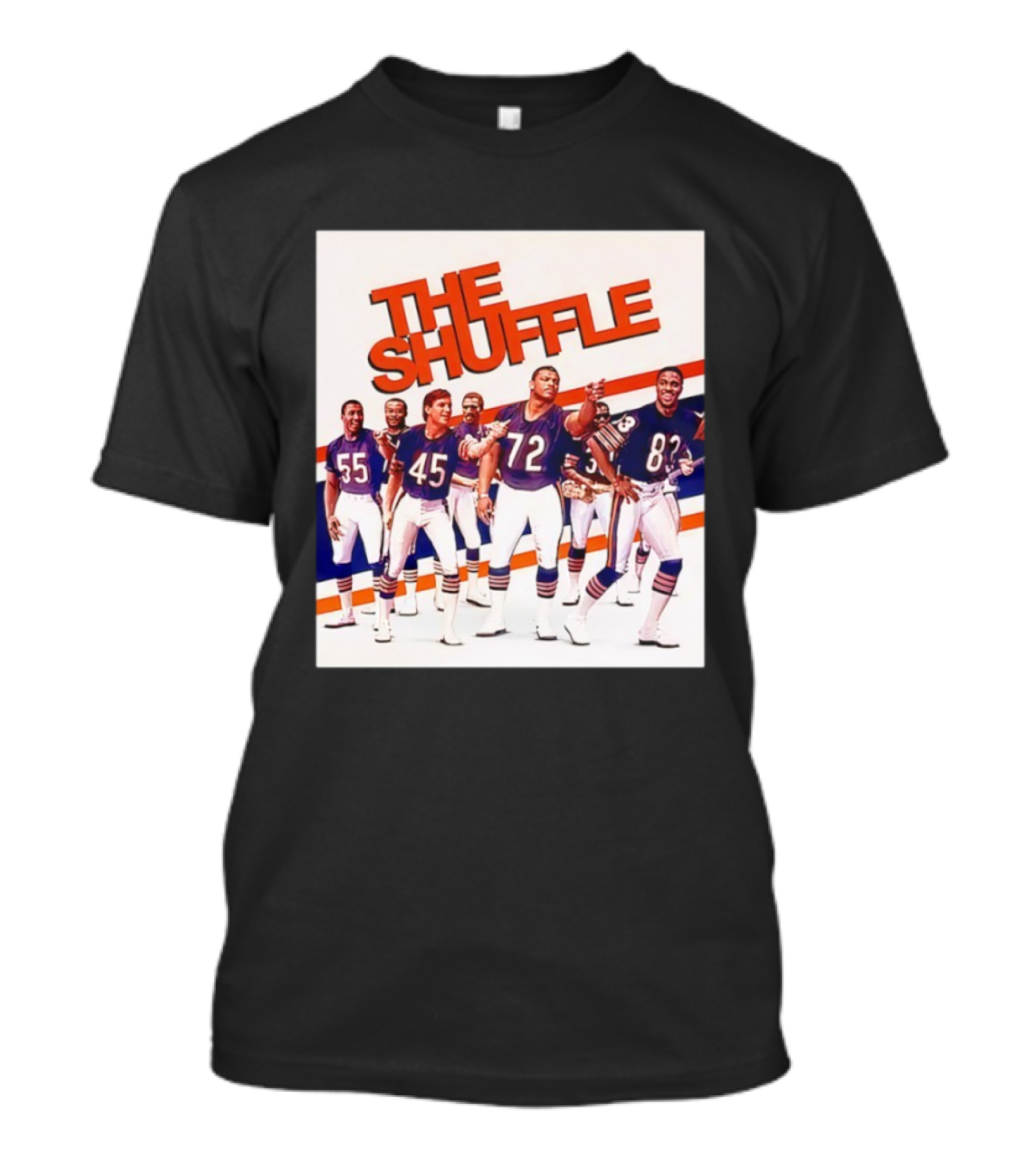 The Shuffle Chicago Bears Football Team Vintage Style Retro Uniforms T-Shirt