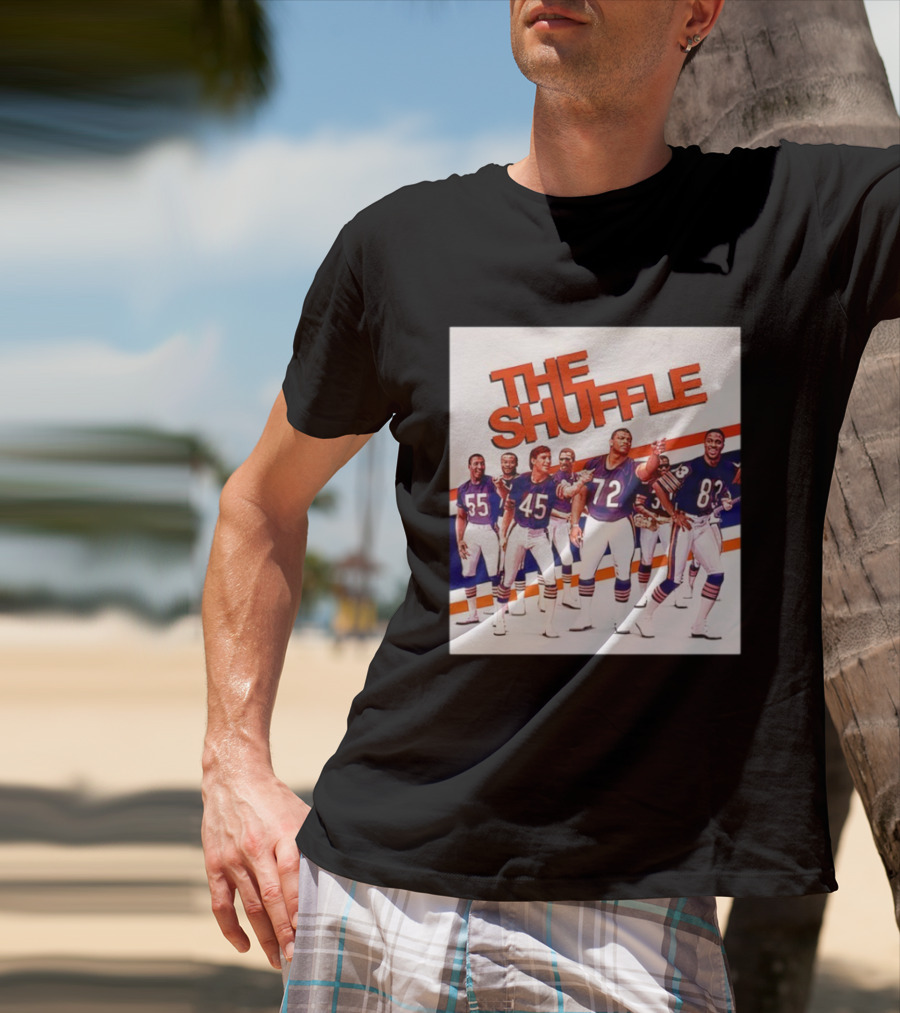 The Shuffle Chicago Bears Football Team Vintage Style Retro Uniforms T-Shirt