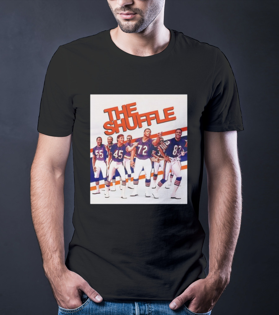 The Shuffle Chicago Bears Football Team Vintage Style Retro Uniforms T-Shirt