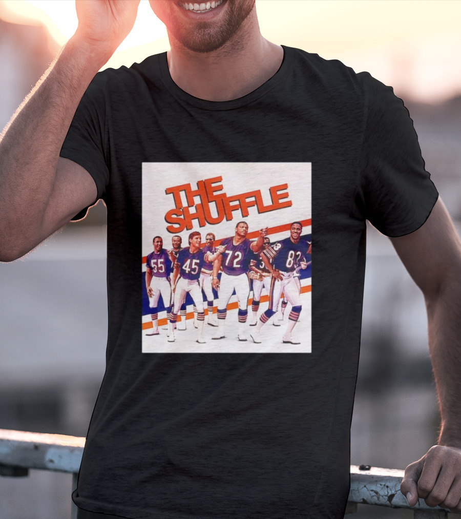 The Shuffle Chicago Bears Football Team Vintage Style Retro Uniforms T-Shirt