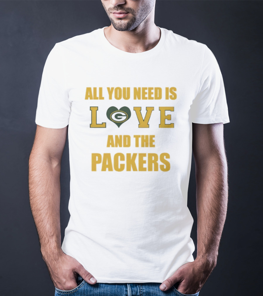 All You Need Is Love Heart Green Bay Packers T-Shirt