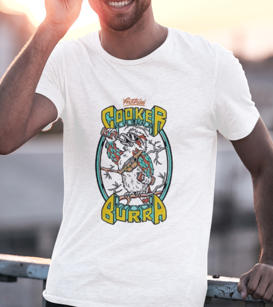 Frothies Kookaburra Beer Parody Cooker Burra T-Shirt