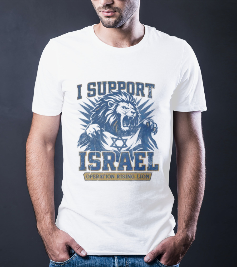 I Support Israel Operation Rising Lion Lionhead T-Shirt
