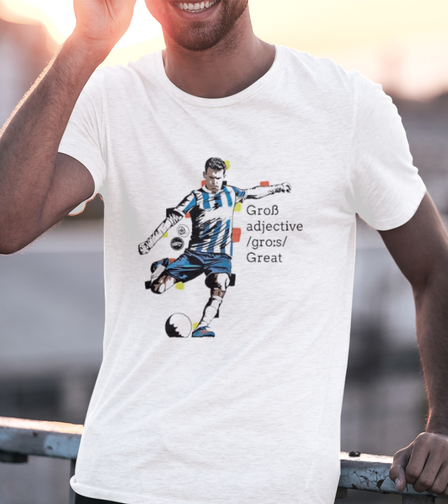 Jason Therios Groß Adjective Gros Great Soccer Player Action T-Shirt