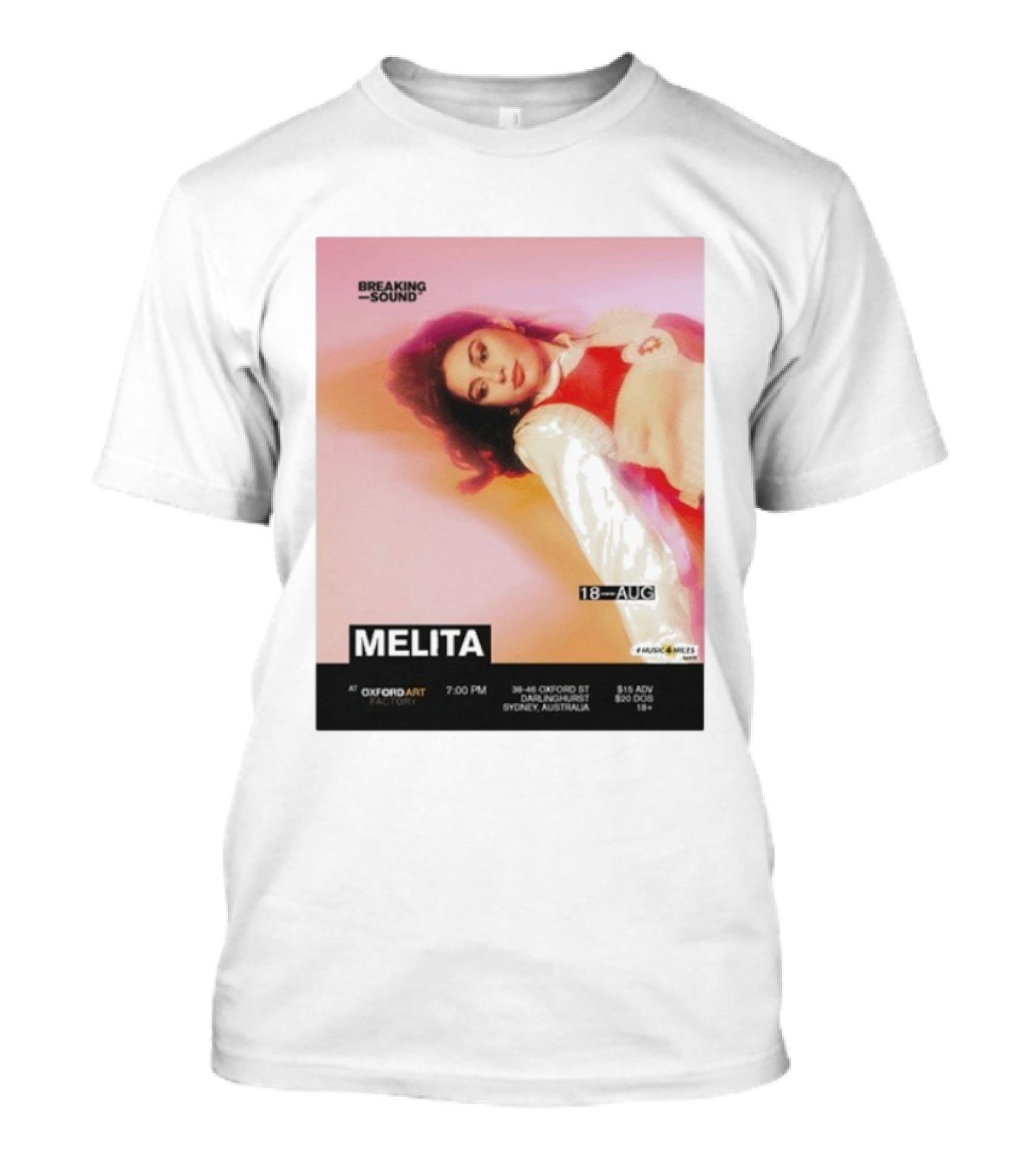 Melita Breaking Sound Oxford Art Darlinghurst Sydney Australia August 18 Event T-Shirt