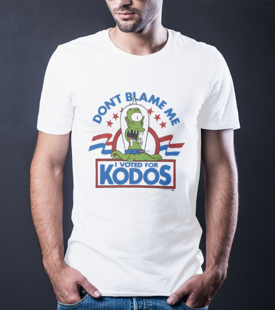 The Simpsons Don't Blame Me I Voted For Kodos Alien Election Humor T-Shirt