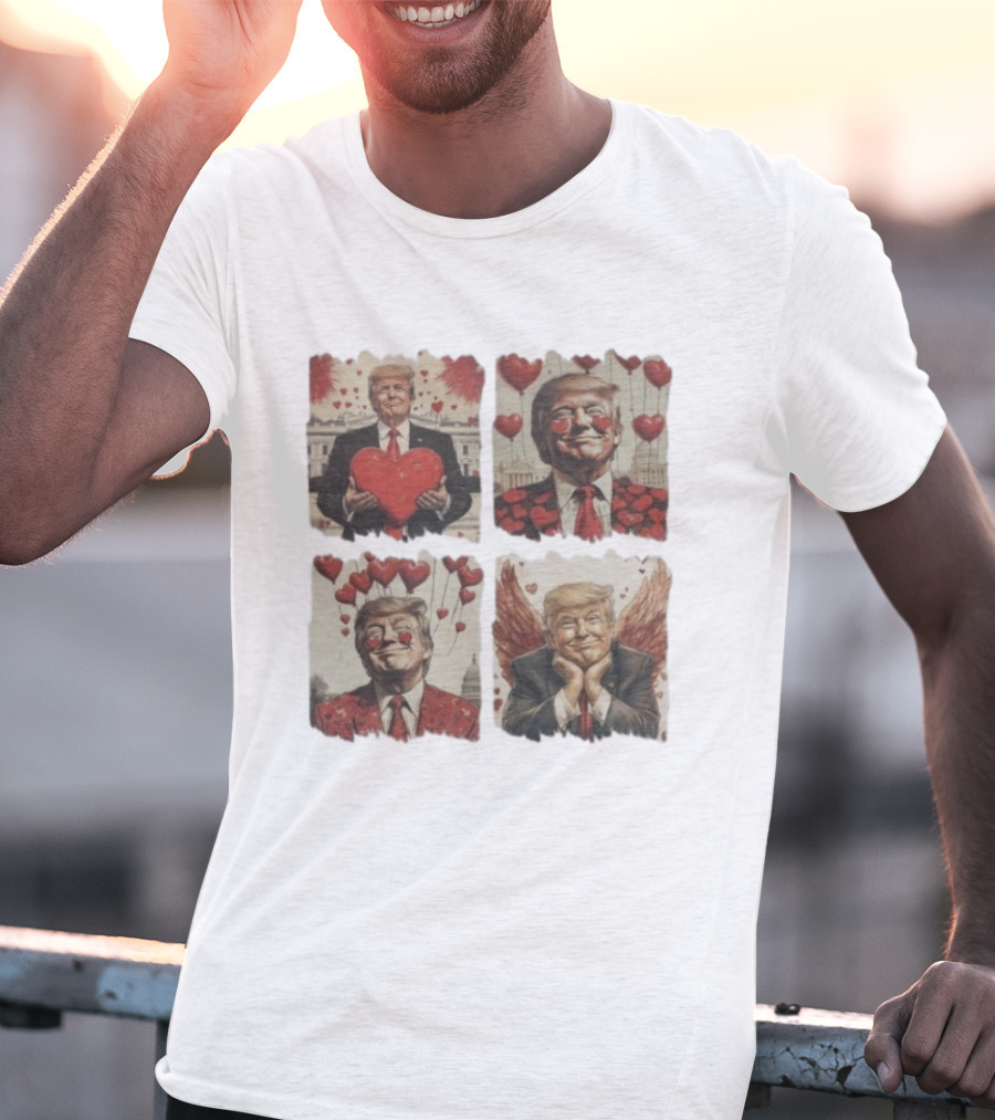 Trump 4 Square Valentine T-Shirt