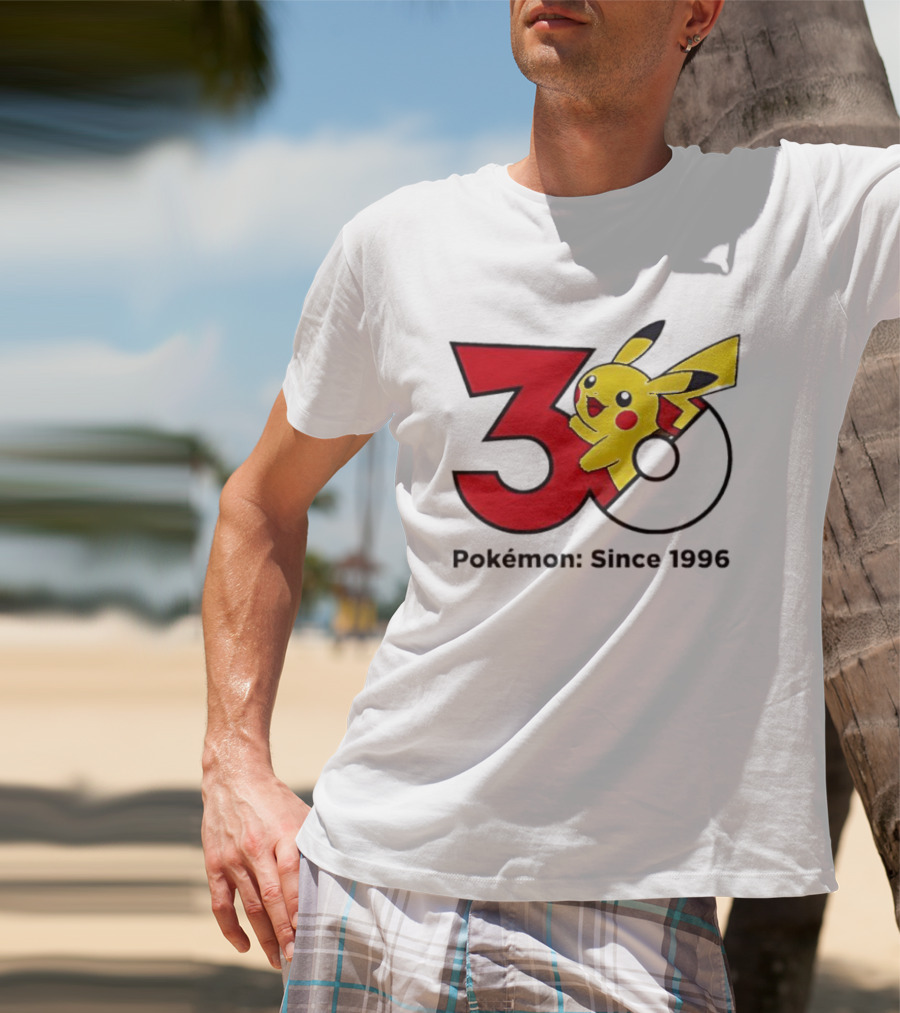 Pokémon 30th Anniversary Since 1996 Pikachu Celebration T-Shirt