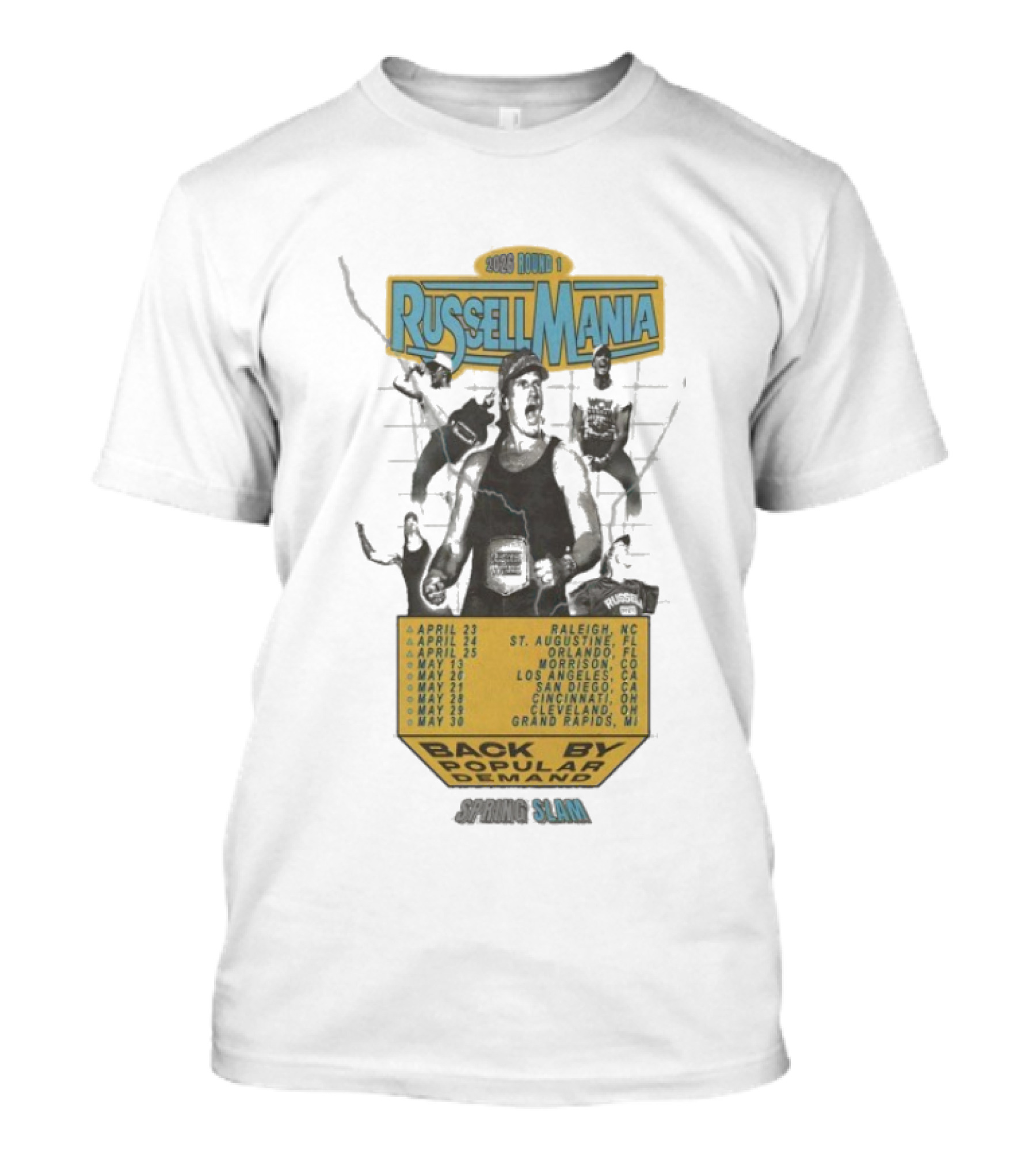 Russell Dickerson Back By Popular Demand Spring Slam Tour 2026 T-Shirt