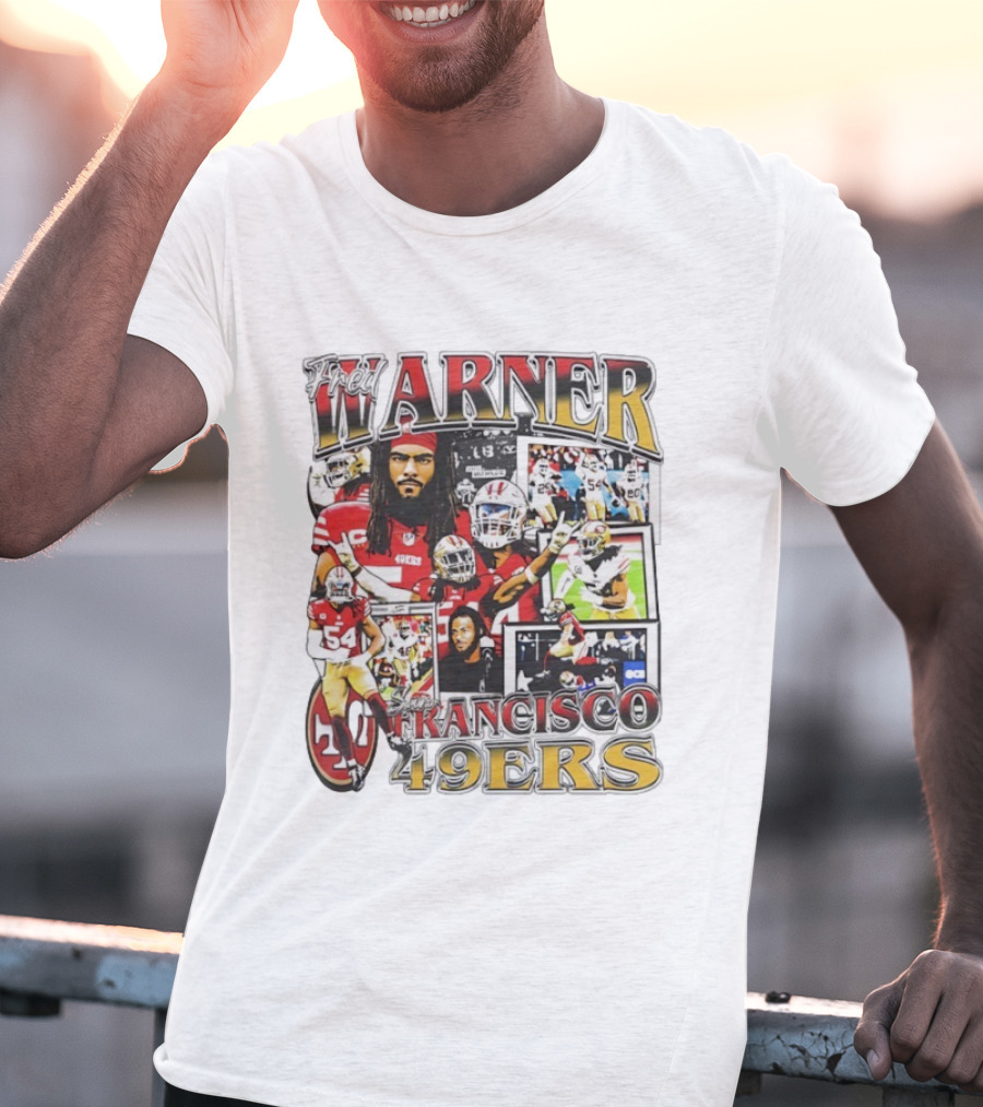 Fred Warner San Francisco 49ers Linebacker NFL Football Collage T-Shirt