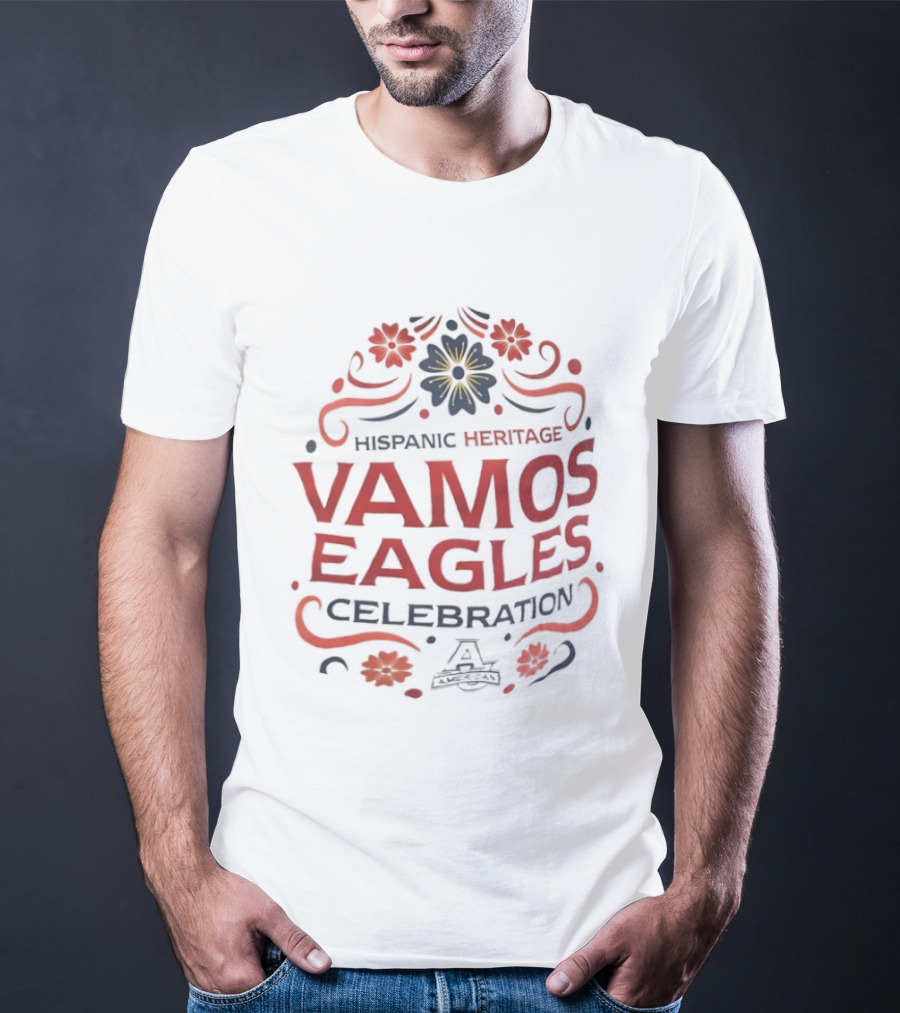 Hispanic Heritage Vamos Eagles Celebration With Floral T-Shirt
