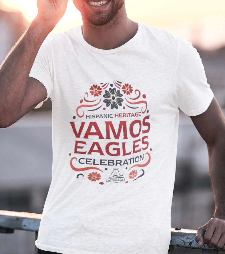 Hispanic Heritage Vamos Eagles Celebration With Floral T-Shirt