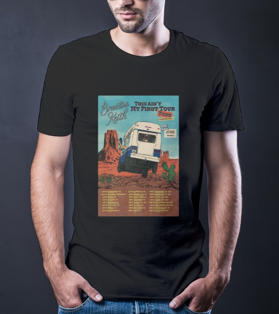 Braxton Keith This Ain't My First Tour 2026 Dates Bus Desert Scene T-Shirt