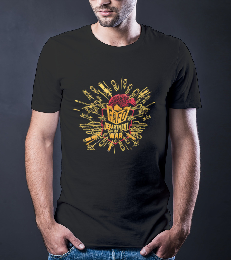 FAFO Department Of War Eagle Spartan Helmet Explosion T-Shirt