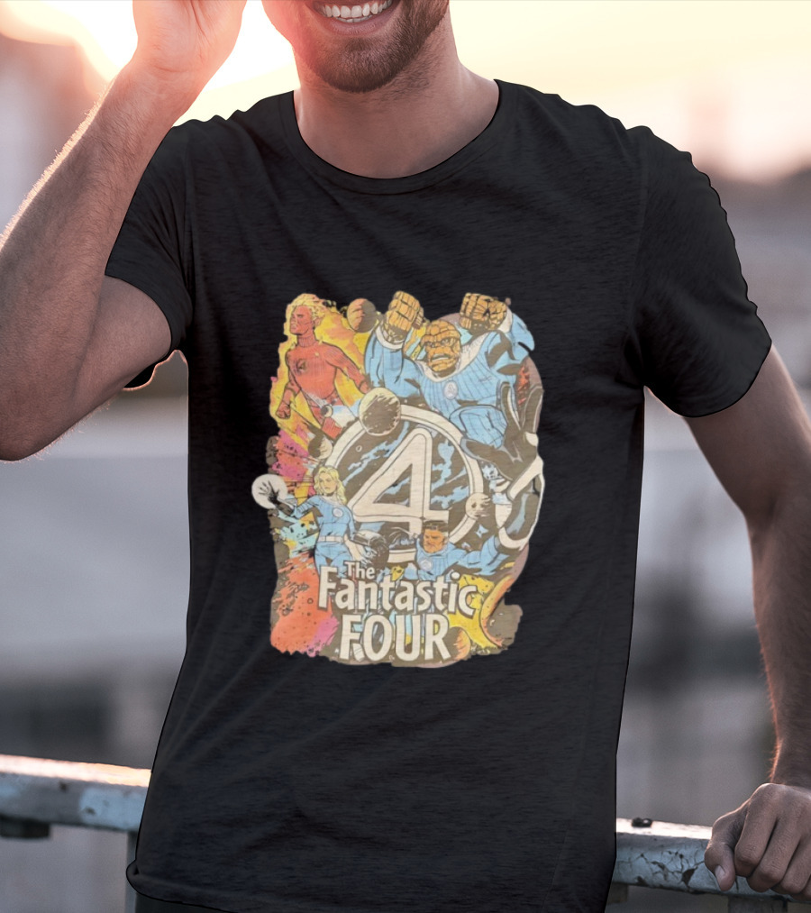 The Fantastic Four Comic Book Style Mr. Fantastic Invisible Woman Human Torch The Thing T-Shirt