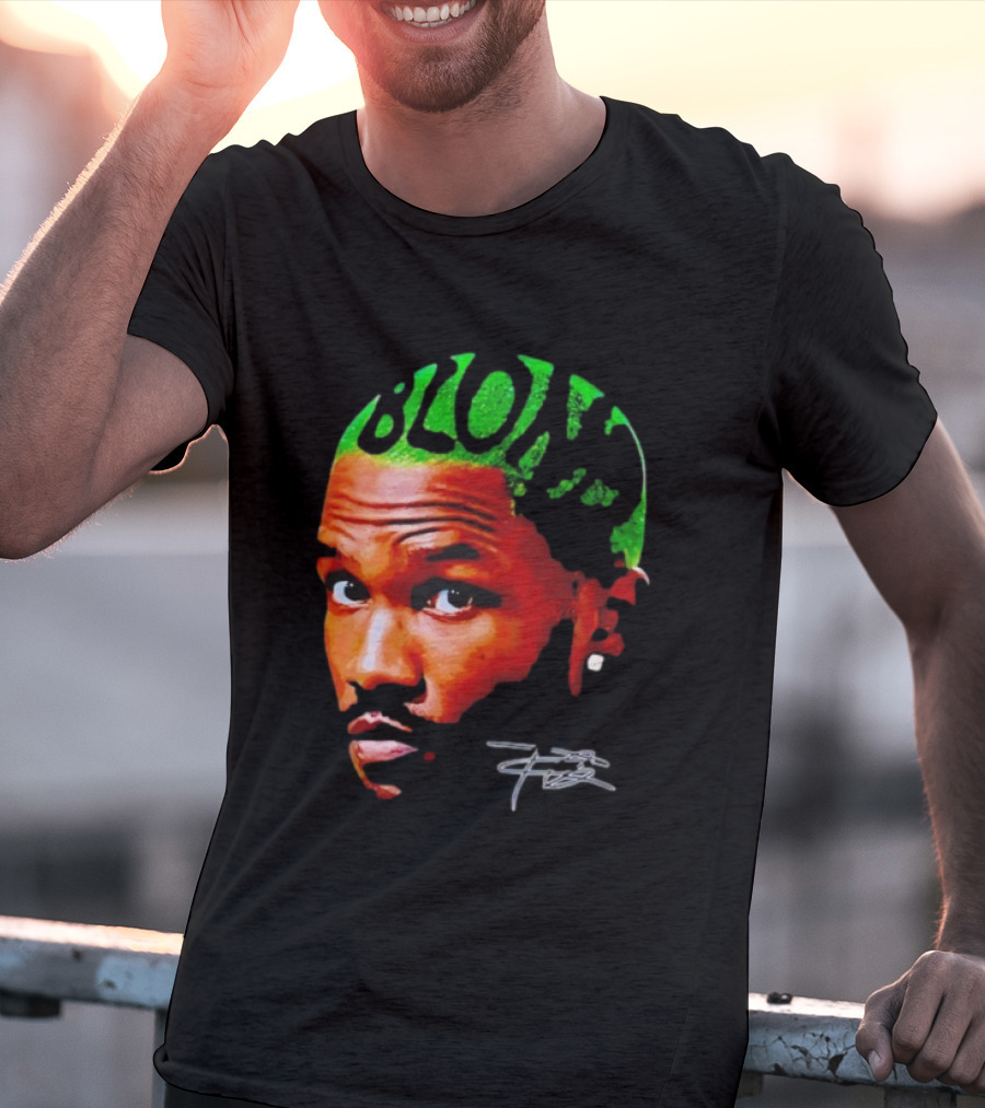 Blond Frank Ocean Big Face Green Hair Signature T-Shirt