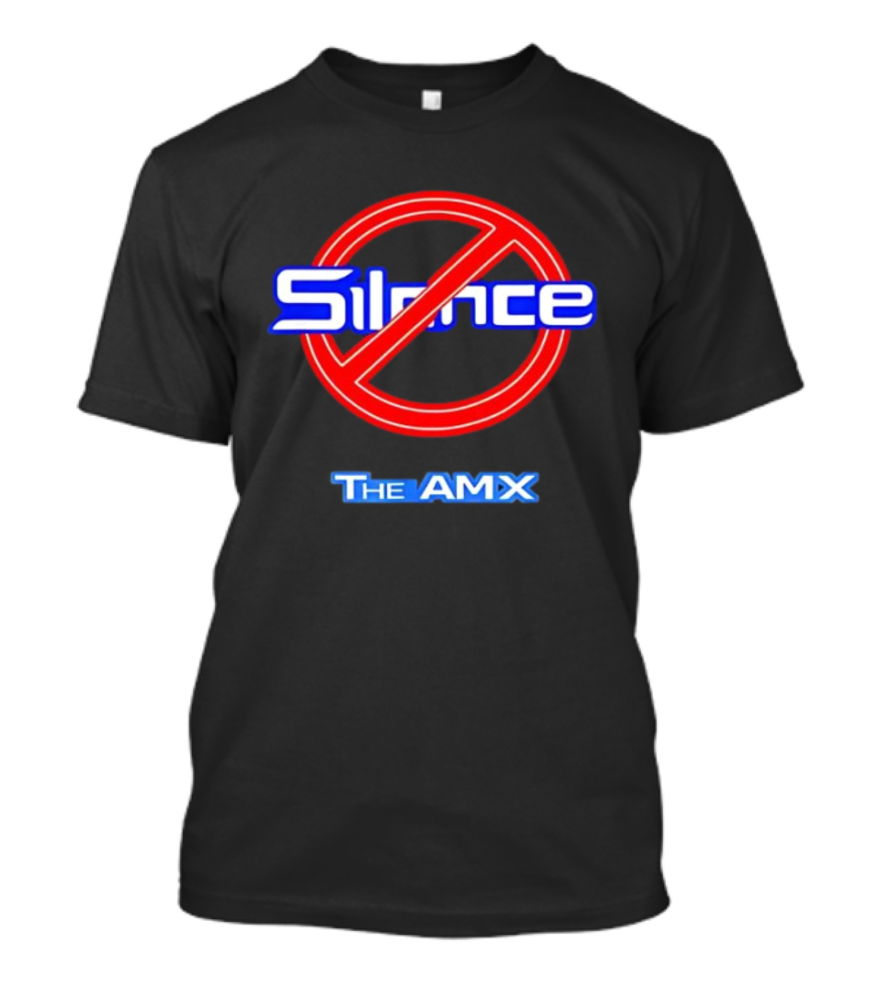 No Silence The AMX Red Circle Blue T-Shirt