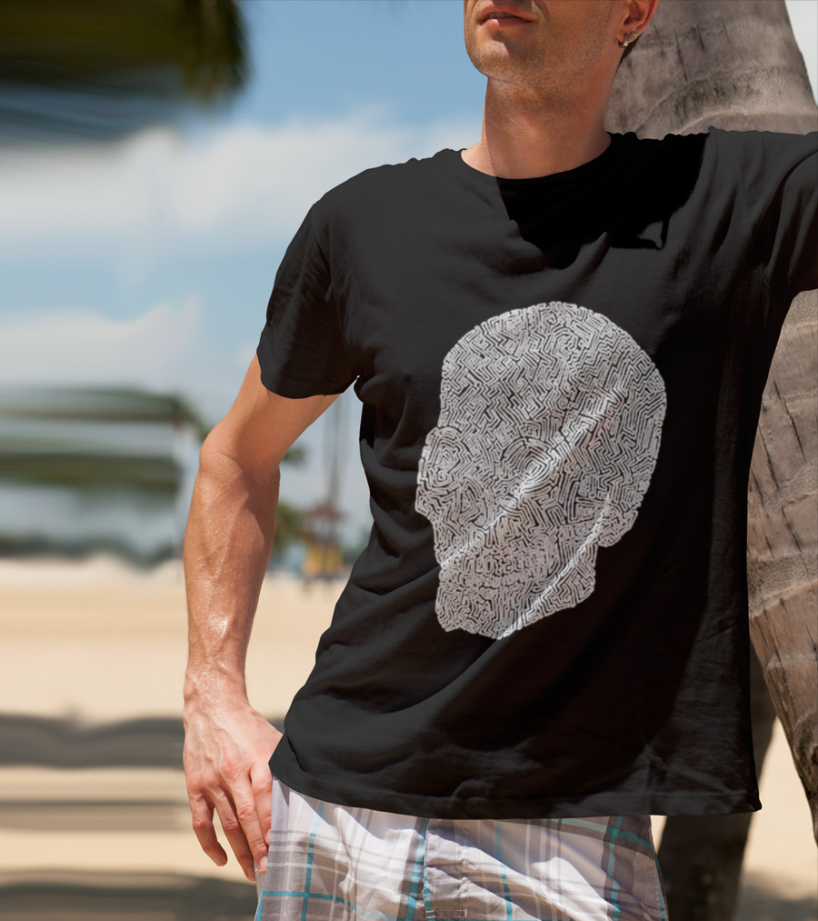 Noah Scalin Obsessive Compulsive Skull Maze T-Shirt