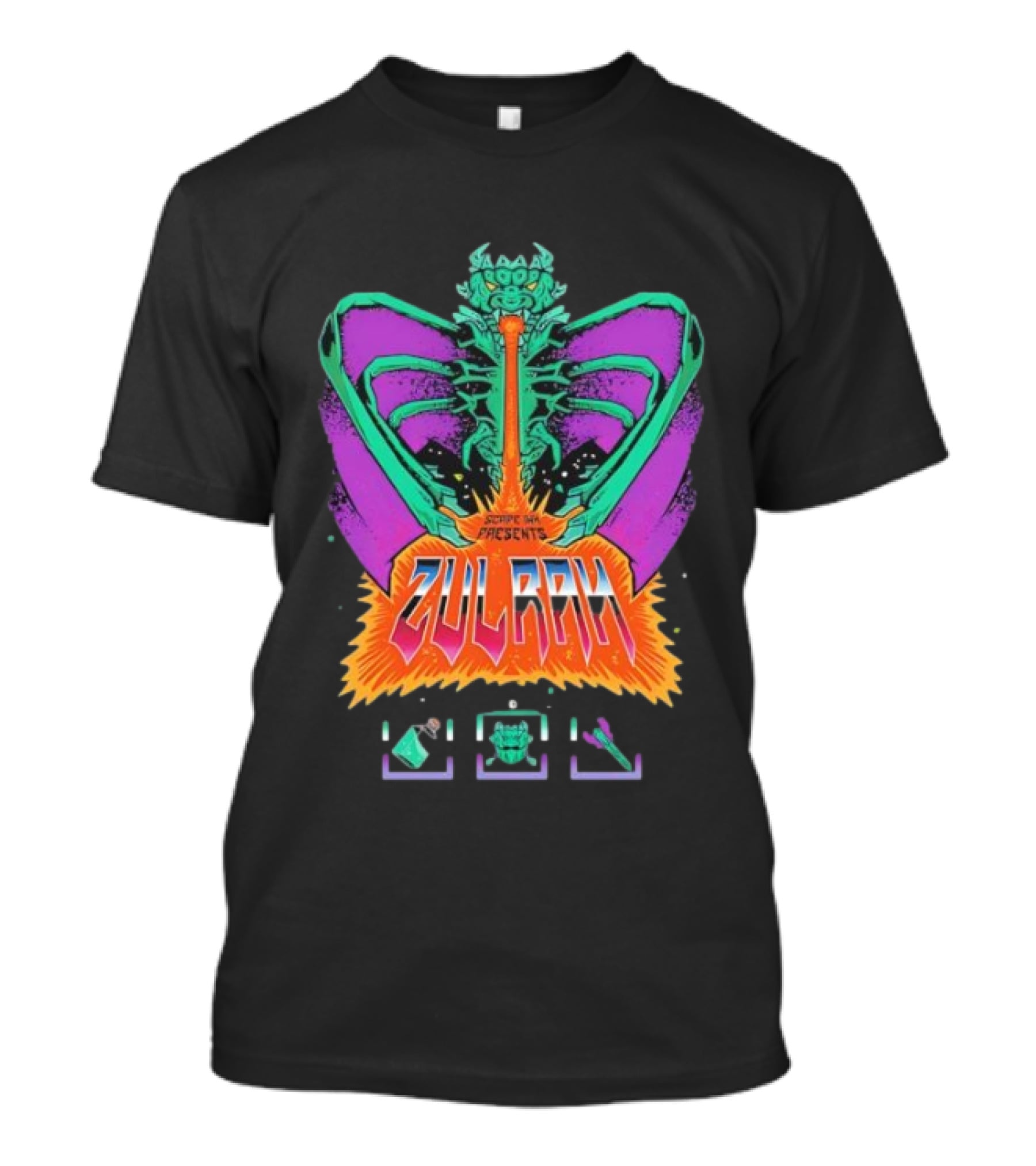 Zulrah 90s Pinball Vibes Old School RuneScape Boss Scythe Day Presents T-Shirt