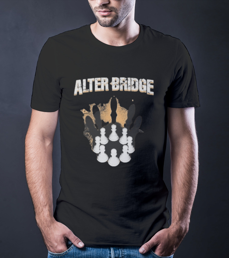 Alter Bridge Pawns Kings Crown Chess Pieces Band Merchandising T-Shirt