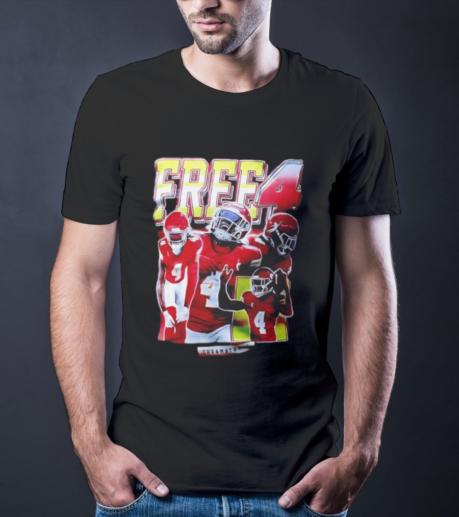 Free 4 Rashee Rice Kansas City Chiefs Dreamathon T-Shirt