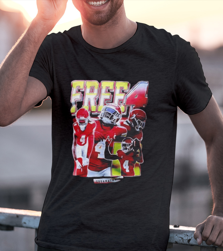 Free 4 Rashee Rice Kansas City Chiefs Dreamathon T-Shirt