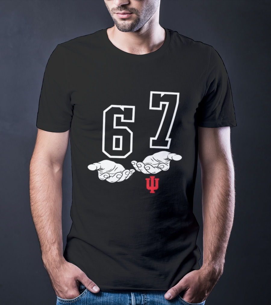 Indiana Hoosiers Football 67 Hand Gesture T-Shirt