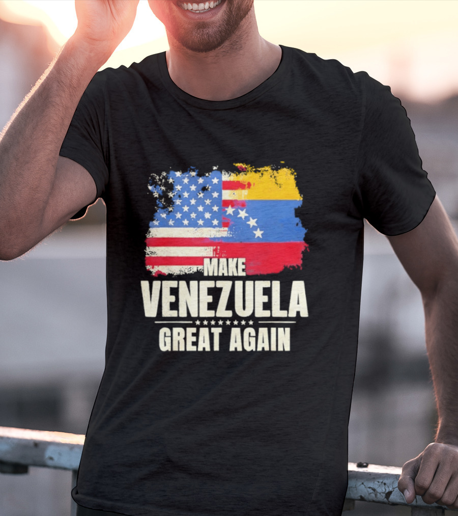 Make Venezuela Great Again USA Flag Fusion T-Shirt