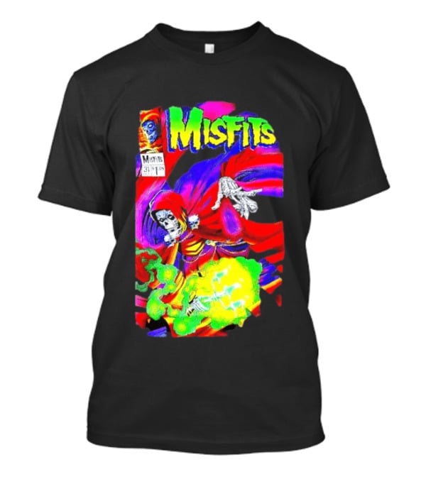Misfits Hell Fiend Spawn 31 Fiend Skull Cloak Neon T-Shirt