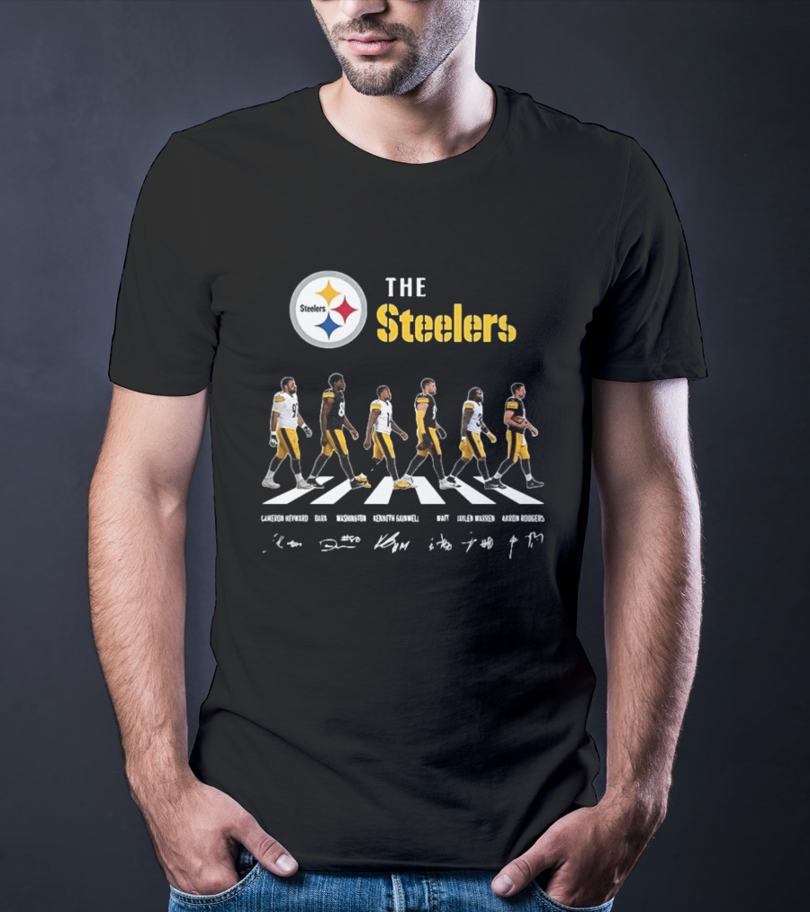 Pittsburgh Steelers Player Signatures Crosswalk T-Shirt