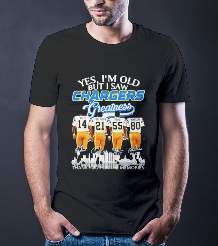 Yes I’m Old But I Saw LA Chargers Greatness Logo T-Shirt