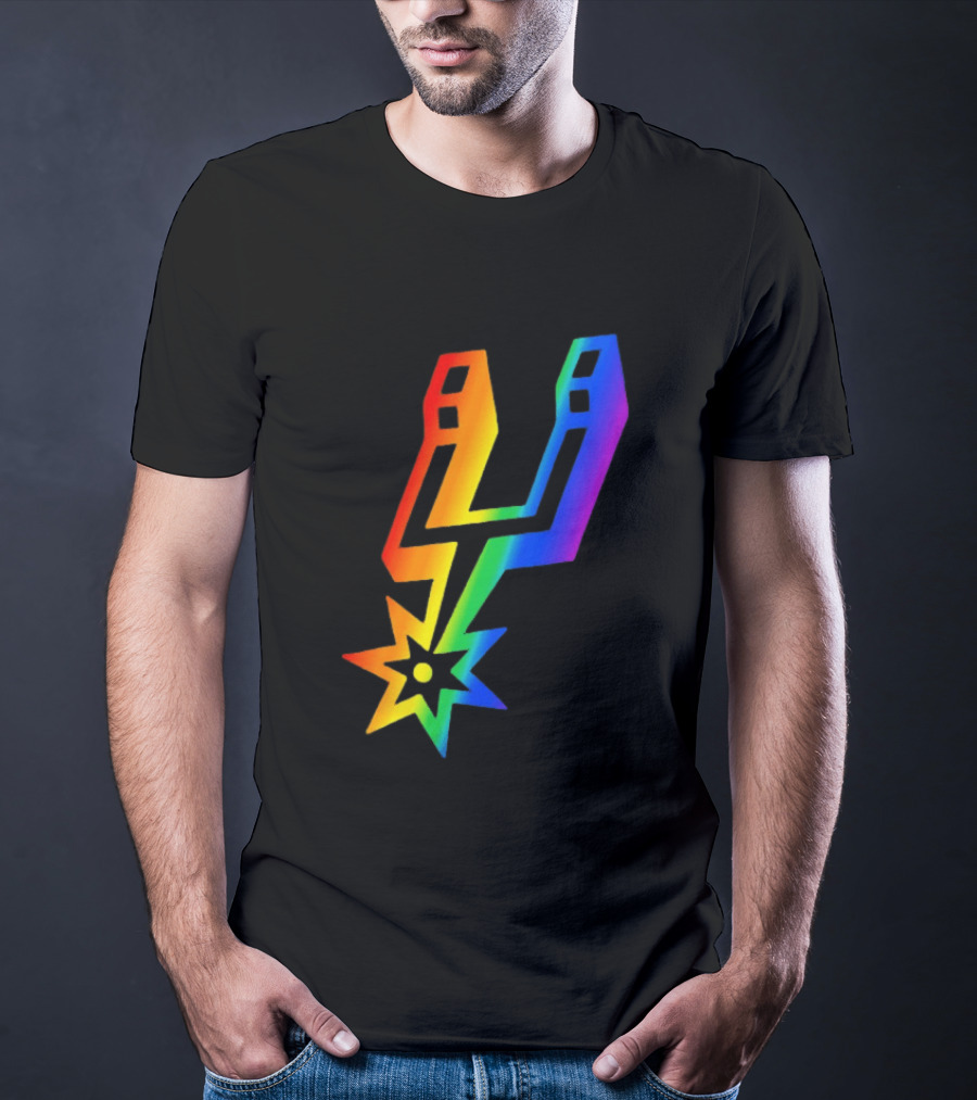 San Antonio Spurs LGBT Pride Rainbow Spurs T-Shirt