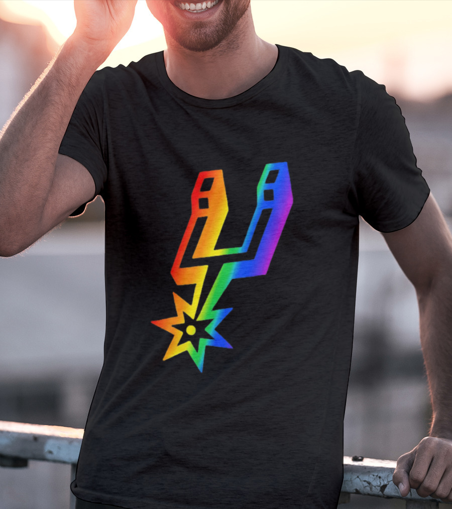 San Antonio Spurs LGBT Pride Rainbow Spurs T-Shirt